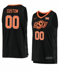 Custom Oklahoma State Cowboys Jersey Basketball College Name and Number Replica Black