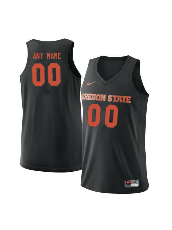 Custom Oregon State Beavers Jersey College Basketball Name and Number Elite Black 6 Custom Oregon State Beavers Jersey College Basketball Name and Number Elite Black