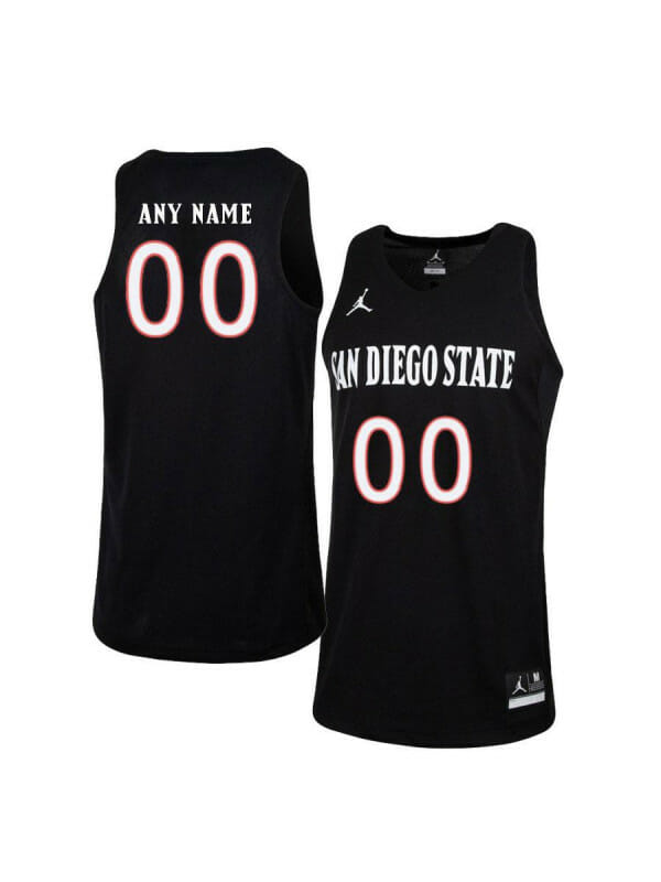 Custom San Diego State Aztecs Jersey College Basketball Name and Number Elite Black 6 Custom San Diego State Aztecs Jersey College Basketball Name and Number Elite Black