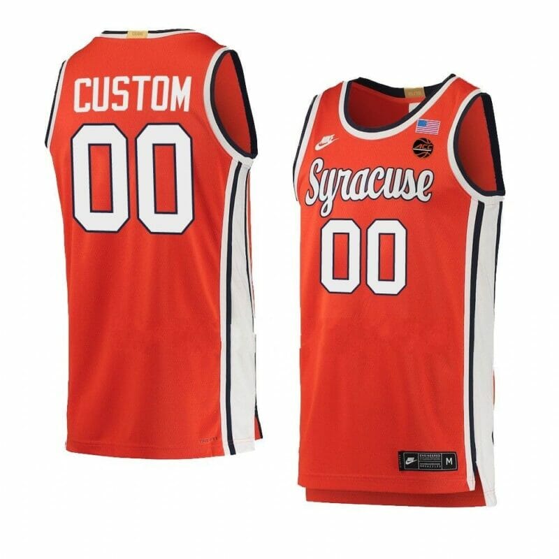 Custom Syracuse Orange Jersey Basketball College Name and Number Red