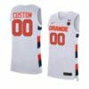 Custom Syracuse Orange Jersey Basketball College Name and Number Replica White