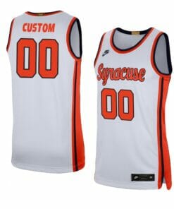 Custom Syracuse Orange Jersey Basketball College Name and Number Swingman White
