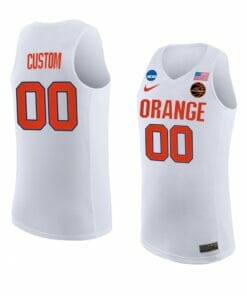 Custom Syracuse Orange Jersey Basketball College Name and Number White