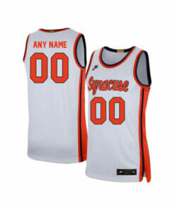 Custom Syracuse Orange Jersey College Basketball Name and Number Elite White