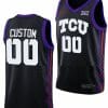 Custom TCU Horned Frogs Jersey College Basketball Black