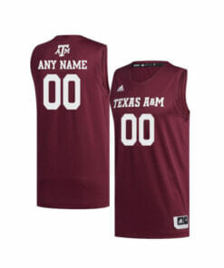 Custom Texas A&M Aggies Jersey College Basketball Name and Number Red