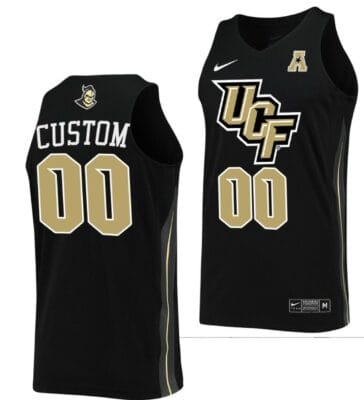 Custom UCF Knights Jersey College Basketball Name and Number Black