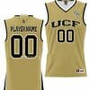Custom UCF Knights Jersey College Basketball Name and Number Gold