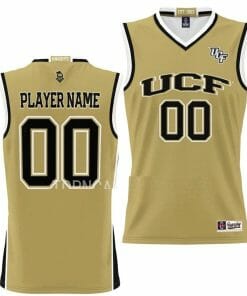 Custom UCF Knights Jersey College Basketball Name and Number Gold