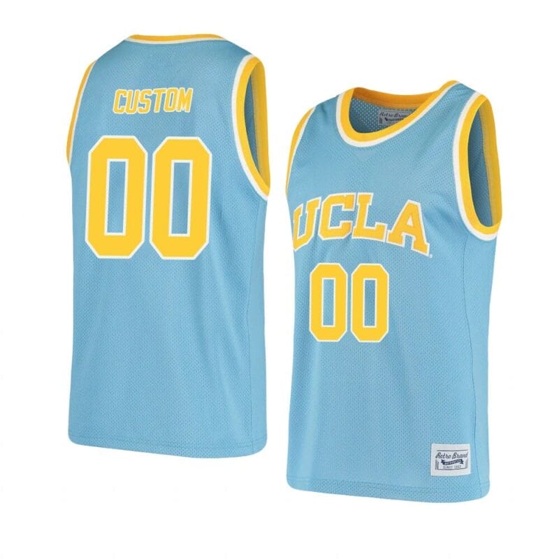 Custom UCLA Bruins Jersey Basketball College Name and Number Replica Blue