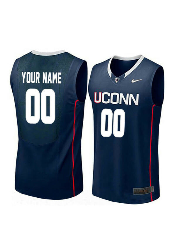 Custom UConn Huskies Jersey College Basketball Name and Number Elite Navy 6 Custom UConn Huskies Jersey College Basketball Name and Number Elite Navy