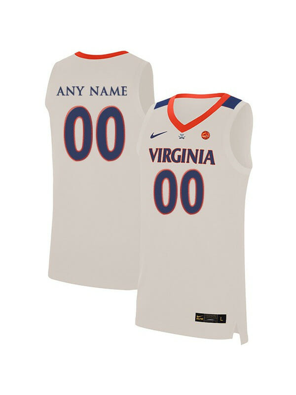 Custom Virginia Cavaliers Jersey College Basketball Name and Number Elite White 6 Custom Virginia Cavaliers Jersey College Basketball Name and Number Elite White