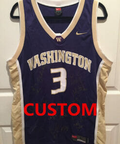 Custom Washington Huskies College Basketball Name and Number 2005 Team Signed Brandon Roy