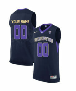 Custom Washington Huskies College Basketball Name and Number Elite Black