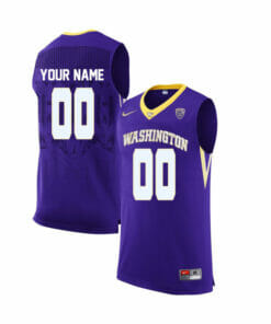 Custom Washington Huskies Jersey College Basketball Name and Number Elite Purple