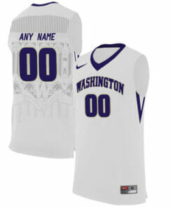Custom Washington Huskies Jersey College Basketball Name and Number White Style