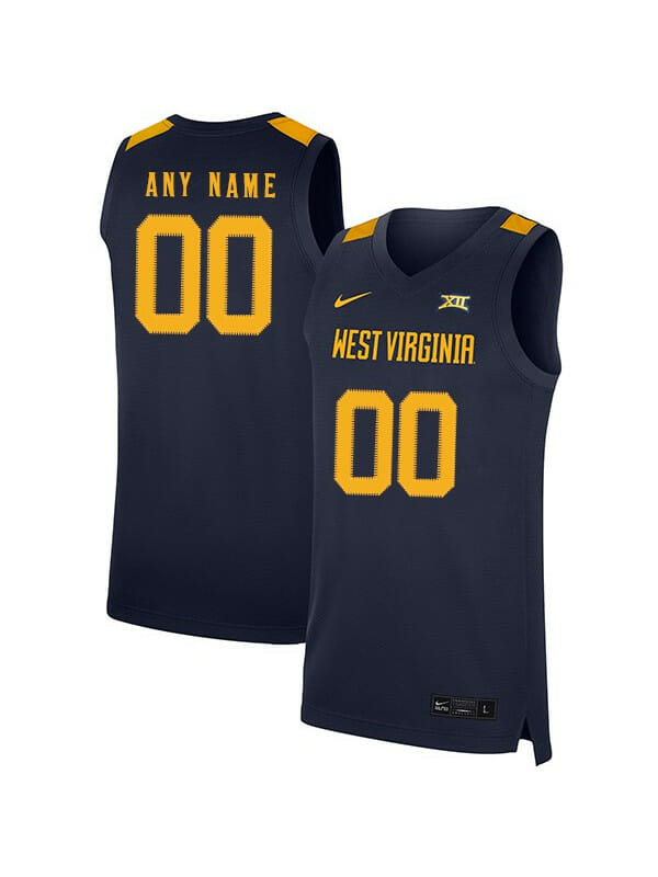 Custom West Virginia Mountaineers Jersey College Basketball Name and Number Elite Navy 1 Custom West Virginia Mountaineers Jersey College Basketball Name and Number Elite Navy