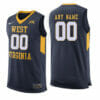 Custom West Virginia Mountaineers Jersey College Basketball Name and Number Navy