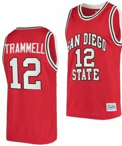 Darrion Trammell Jersey San Diego State Aztecs College Basketball Red Retro #12