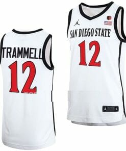 Darrion Trammell Jersey San Diego State Aztecs College Basketball Home White #12