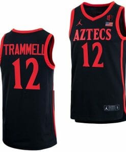 Darrion Trammell Jersey San Diego State Aztecs College Basketball Black #12