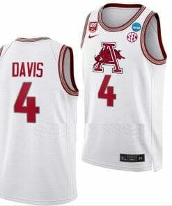 Davonte Davis Jersey Arkansas Razorbacks College Basketball 2023 NCAA March Madness White #4
