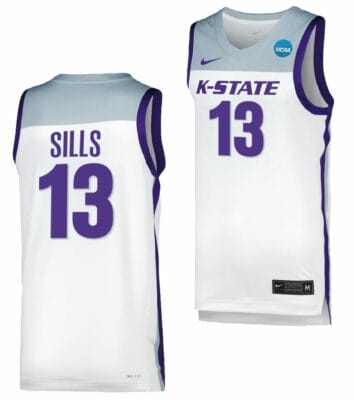 Desi Sills Jersey Kansas State Wildcats College Basketball 2023 NCAA March Madness White #13
