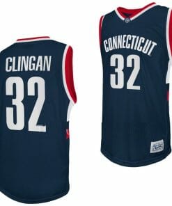 Donovan Clingan Jersey UConn Huskies College Basketball Navy Retro #32