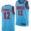 Darrion Trammell Jersey San Diego State Aztecs College Basketball Blue Alternate #12