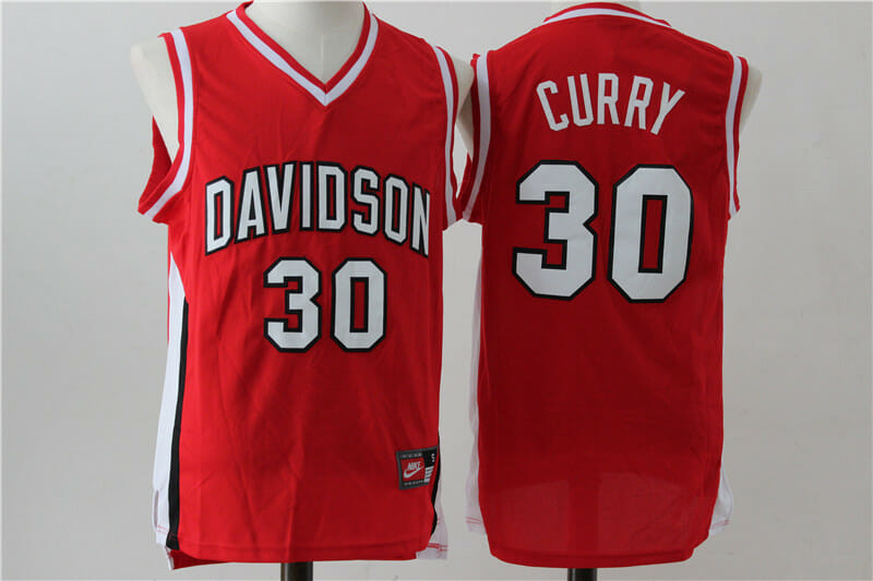 Davidson Wildcats #30 Stephen Curry NCAA Basketball Jersey Red 1 Davidson Wildcats #30 Stephen Curry NCAA Basketball Jersey Red