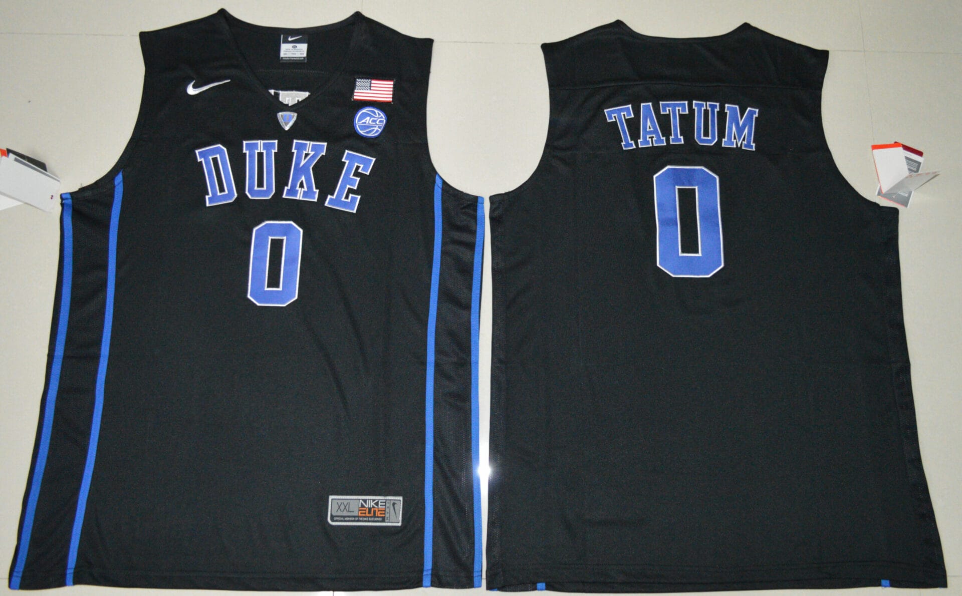 Duke Blue Devils #0 Jayson Tatum Basketball NCAA Basketball Jersey Black 1 Duke Blue Devils #0 Jayson Tatum Basketball NCAA Basketball Jersey Black