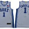 Duke Blue Devils #1 Carey jr Basketball NCAA Basketball Jersey White
