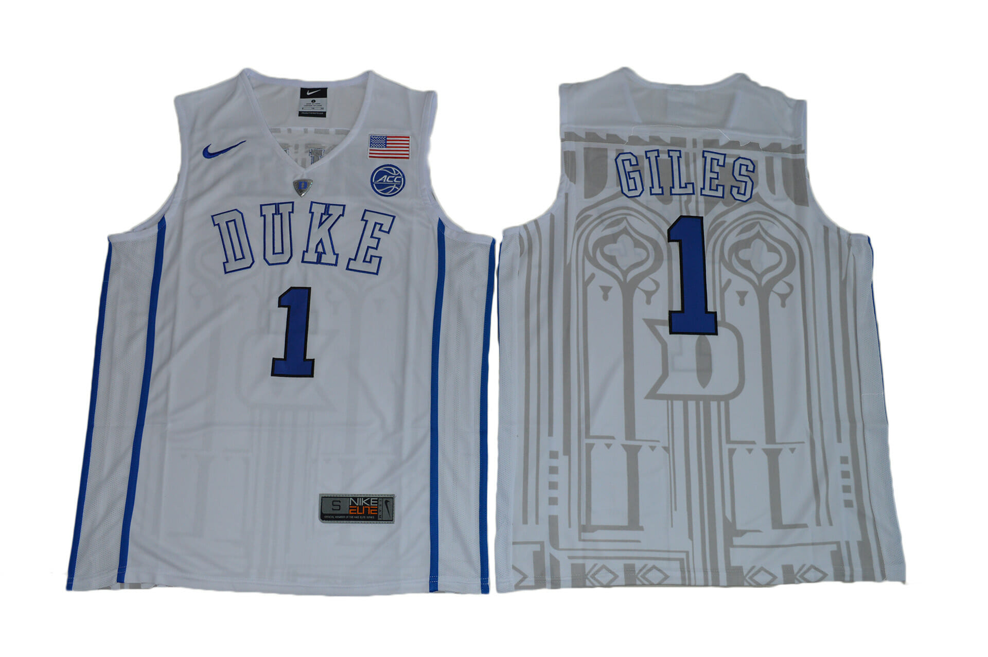 Duke Blue Devils #1 Harry Giles Basketball NCAA Basketball Jersey White 1 Duke Blue Devils #1 Harry Giles Basketball NCAA Basketball Jersey White