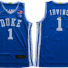 Duke Blue Devils #1 Irving Basketball NCAA Basketball Jersey Blue