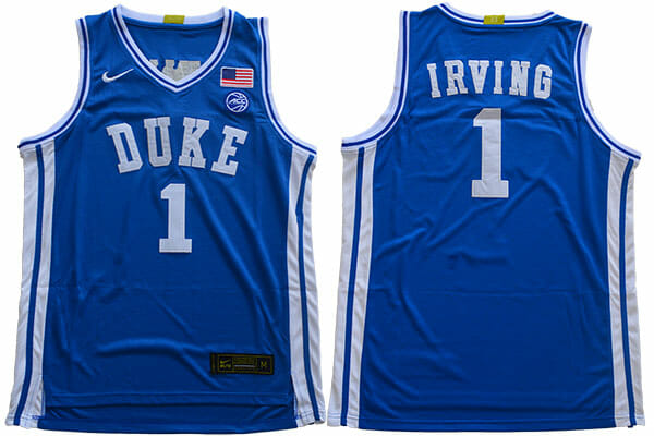 Duke Blue Devils #1 Irving Basketball NCAA Basketball Jersey Blue 1 Duke Blue Devils #1 Irving Basketball NCAA Basketball Jersey Blue