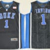 Duke Blue Devils #1 Kyrie Irving Basketball NCAA Basketball Jersey Black Elite