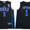 Duke Blue Devils #1 Kyrie Irving Basketball NCAA Basketball Jersey Black V-neck