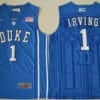 Duke Blue Devils #1 Kyrie Irving Basketball NCAA Basketball Jersey Blue V-neck