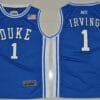 Duke Blue Devils #1 Kyrie Irving Basketball NCAA Basketball Jersey Blue Vintage