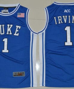 Duke Blue Devils #1 Kyrie Irving Basketball NCAA Basketball Jersey Blue Vintage