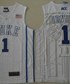 Duke Blue Devils #1 Kyrie Irving Basketball NCAA Basketball Jersey White V-neck