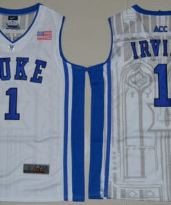 Duke Blue Devils #1 Kyrie Irving Basketball NCAA Basketball Jersey White V-neck Elite