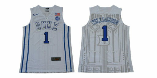 Duke Blue Devils #1 Williamson Basketball NCAA Basketball Jersey New White