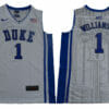 Duke Blue Devils #1 Williamson Basketball NCAA Basketball Jersey White Elite