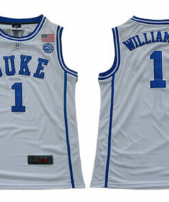 Duke Blue Devils #1 Williamson Basketball NCAA Basketball Jersey White Round Neck