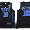 Duke Blue Devils #12 Williamson Basketball NCAA Basketball Jersey Black 4 Duke Blue Devils #12 Williamson Basketball NCAA Basketball Jersey Black