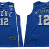 Duke Blue Devils #12 Williamson Basketball NCAA Basketball Jersey Blue