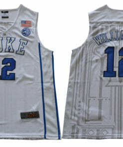 Duke Blue Devils #12 Williamson Basketball NCAA Basketball Jersey White