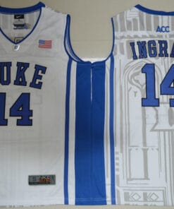 Duke Blue Devils #14 Brandon Ingram Basketball NCAA Basketball Jersey White Elite