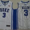 Duke Blue Devils #3 Garyson Allen Basketball NCAA Basketball Jersey White Elite